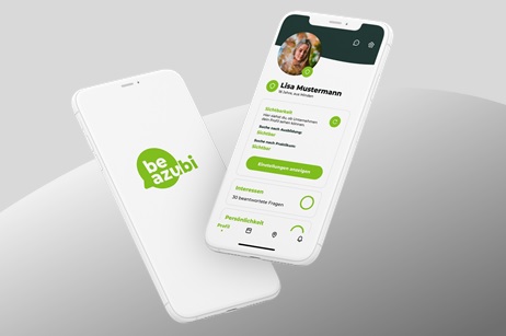 Handy mit App beAzubi